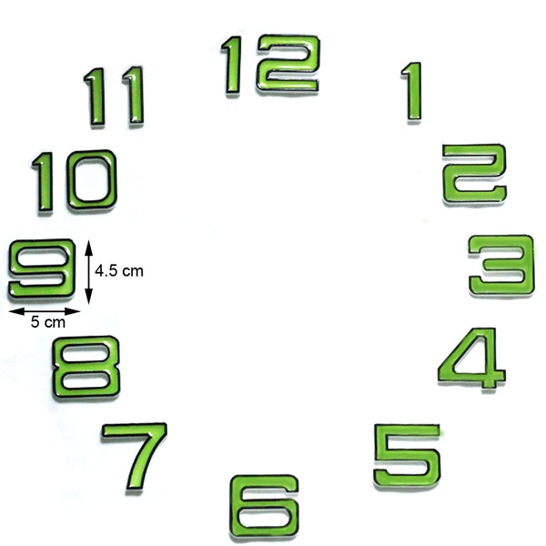 Lot de 12 chiffres Breguet pour réalisation d'horloge vert
