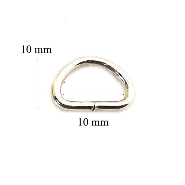 10 anneau argent intérieur 10 mm pour sac à main