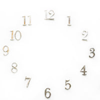 Lot de 12 chiffres Breguet pour réalisation d'horloge argent