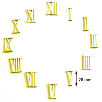 Lot de 12 chiffres pour réalisation d'horloge doré