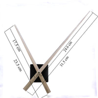Horloge murale mécanisme mouvement aiguilles montre argent