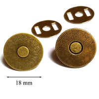 10 Boutons Pression Fermoir Aimanté