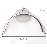 Fermoir pour Porte Monnaie Sac 12.5 cm argent