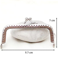 Fermoir pour Porte Monnaie Sac 8.5 cm argent