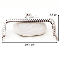 Fermoir pour Porte Monnaie Sac 10.5 cm argent