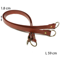 Paire d'anse de sac 59 cm marron boucles bronze