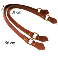 Paire Anse bandoulière a coudre brun 56 cm
