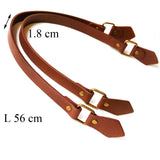 Paire Anse bandoulière a coudre brun 56 cm