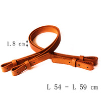 Paire Anse bandoulière à accrocher et réglable havane 59 cm