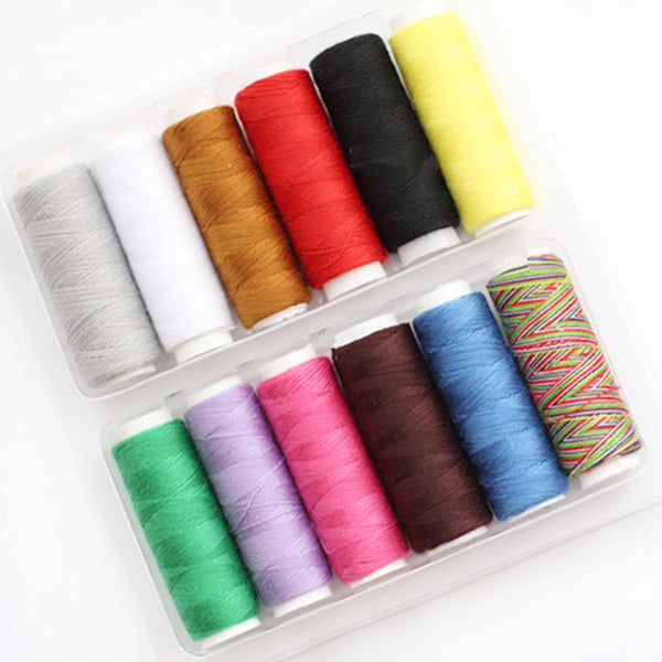 Lot de 12 bobines couleurs 200m FIL A COUDRE