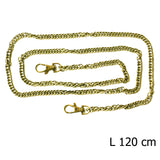 Chaine 120 cm bronze bandouliere avec mousquetons