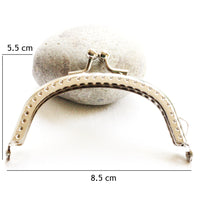 Fermoir pour Porte Monnaie Sac 8.5 cm argent