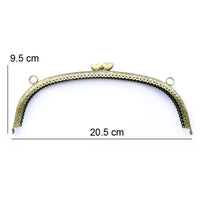 Fermoir bronze pour Porte Monnaie Bourse Sac L 20,5 cm