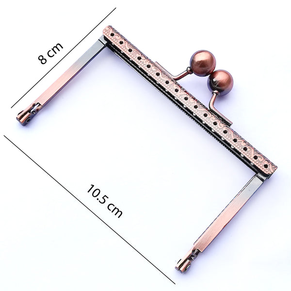 Fermoir en métal pour porte-monnaies ou sacs L 10.5 cm coloris cuivre