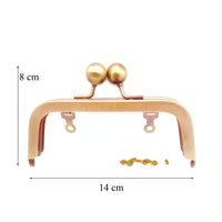 Fermoir en métal pour confectionner porte-monnaies ou sacs or rose