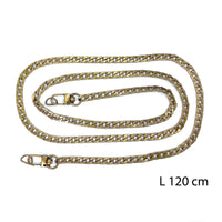 Chaine 120 cm bronze bandouliere avec mousquetons