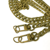 Chaine 120 cm bronze bandouliere avec mousquetons