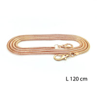 Chaine 120 cm or rose bandouliere avec mousquetons