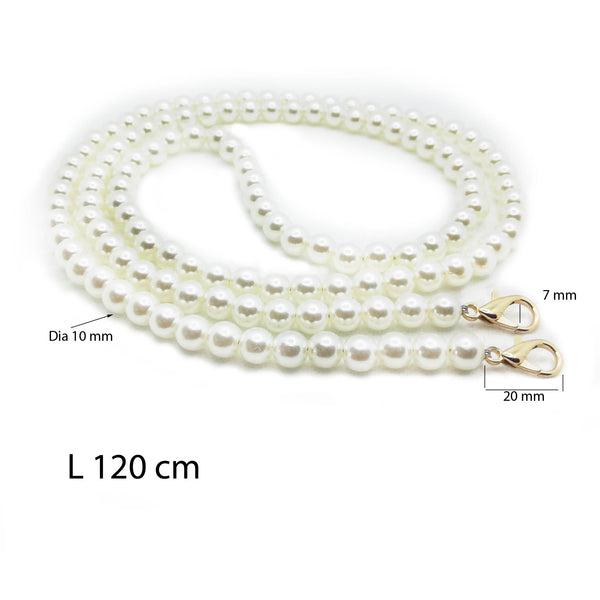 chaîne perle 120 cm en plastique avec mousquetons