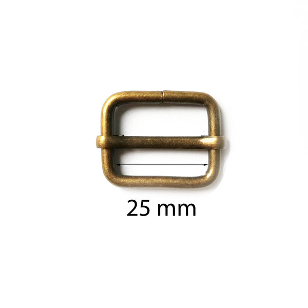 Lot de 5 bagues de réglage pour bandoulière intérieure 25 mm bronze