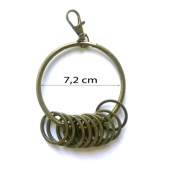 Grande Porte clé metal, Cadeau, Anneaux Mousquetons Sac A Main